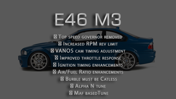 E46 M3 Tune – Alpine Motorsports